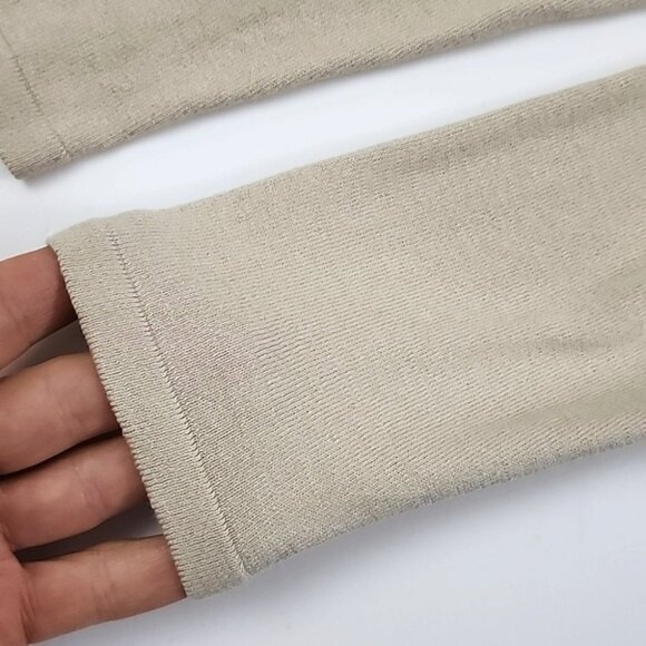 August Silk Women's Cream Silk Blend Open Front Cardigan 3/4 Sleeves Size Medium - Picture 5 of 11